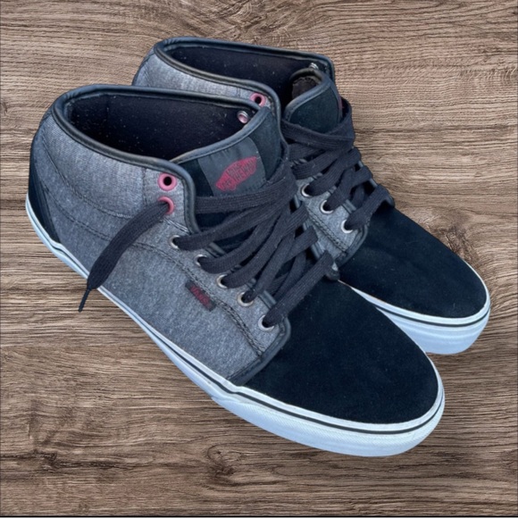 Vans Other - Vans Chukka Pro Mid Sk8 Skate 11.5 Ultra Cushion Grey material Black Suede GUC